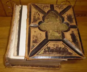 Antique German Bible - Family History Wendel Fackler Catharine Vogler -Paxton PA - Picture 1 of 14