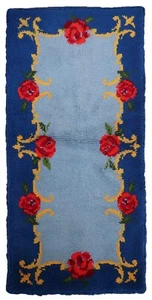 Alfombra anejo Francés Savonnerie 76cm x 155cm 1960s - 1C816 - Picture 1 of 10