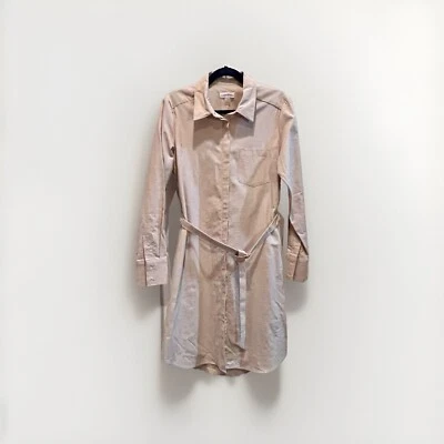 NUEVO Camisero Calvin Klein Mujer 6 Beige Cinturón Manga Larga Clásico Bolsillos Foto 1 de 4