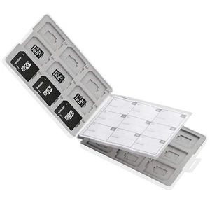 ELECOM memory card case SD case plastic SD18 sheet + microSD18 Holds White   JP - Picture 1 of 6