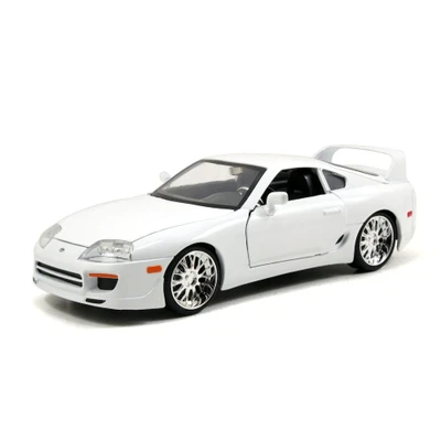 BRIAN'S TOYOTA SUPRA 1995 FAST & FURIOUS WHITE 1:24 Jada Toys Movie Modellino Nu - Immagine 1 di 4