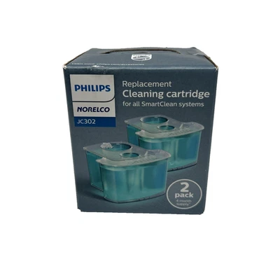 Philips Norelco JC302 Replacement Cleaning Cartridge 2 Pack – New Sealed - Image 1 of 4