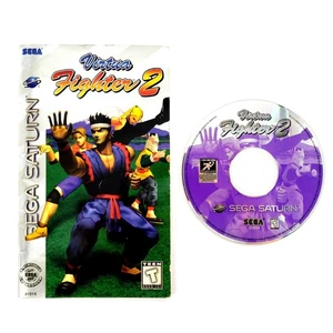 Virtua Fighter 2 (Sega Saturn, 1996) con manuale senza custodia **GRAFFIATO** testato - Foto 1 di 13