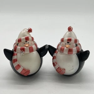 Set Of 2 Novelty Christmas Penguin Candles 5” From Kohls - Picture 1 of 6