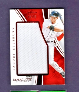 2016 PANINI IMMACULATE COLLECTION JUMBO PATCH RUBY RED JACOBY ELLSBURY SSP #6/15 - Picture 1 of 2