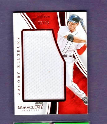 2016 PANINI IMMACULATE COLLECTION JUMBO PATCH RUBY RED JACOBY ELLSBURY SSP #6/15 - Image 1 of 2