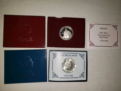 1982-D/S George Washington Proof Silver And Clad Half Dollar Commemorative Sets - Image 1 of 4