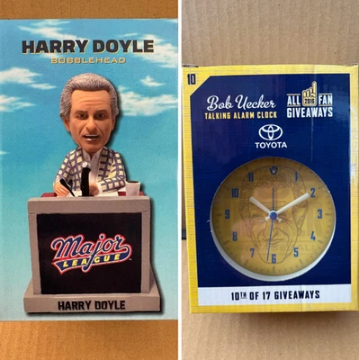 Bob Uecker Harry Doyle Major League Movie Bobblehead & Alarm Clock Brewers SGA - Image 1 of 4