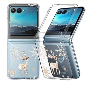 For Moto RAZR 60 50 40 Ultra Shockproof Plastic Hard Clear Christmas Case Cover - Picture 1 of 19