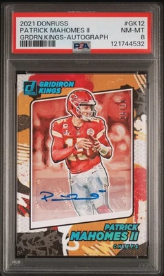 2021 Donruss Gridiron Kings Patrick Mahomes Auto /10, KC Chiefs - Image 1 of 2