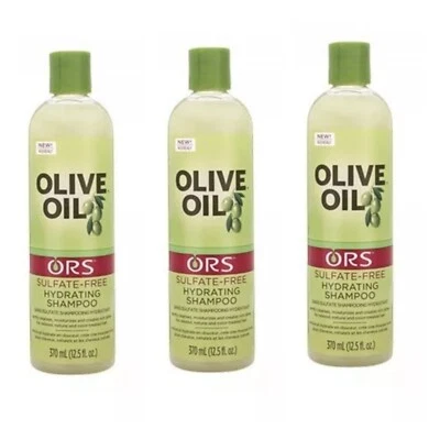 3x ORS Olive Oil Sulfate-Free Hydrating Shampoo - 370ml/12.5floz - Image 1 of 2