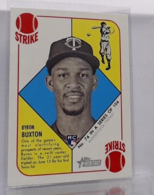 2015 TOPPS HERITAGE '51 COLLECTION BYRON BUXTON ROOKIE #74 TWINS MPK - Image 1 of 2