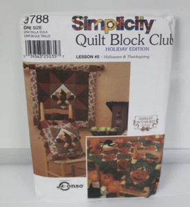 Simplicity Quilt Block Club Holiday Edition Lesson 5 # 9788 Halloween and Thanks - Picture 1 of 2