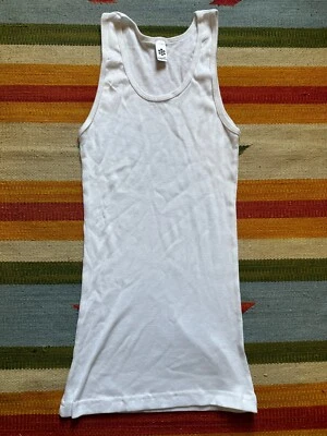 New Deadstock American Apparel Classic Girl Ribbed Tank Top white Sz XL X-Large - Image 1 of 3