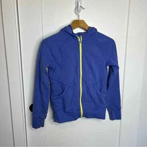 Athleta Girl Purple Full Zip Hooded Track Jacket Size Medium 8-10 - Picture 1 of 7