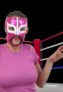 Máscara de Lucha Libre Mexicana Femenina La Reata Rosa 20 - Imagen 1 de 3