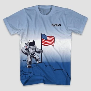 Boys' NASA Americana Short Seeve Graphic T-Shirt Large - Picture 1 of 6