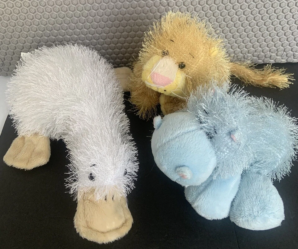 Lot of 3Ganz Webkinz Duck Billed Platypus Hippo Lioness Plush Mixed No Code - Image 1 of 4