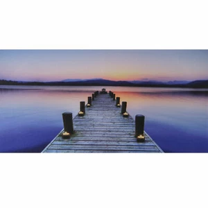 LED-Bild mit Beleuchtung, Timer 110x55cm Steg flackernd - Bild 1 von 3