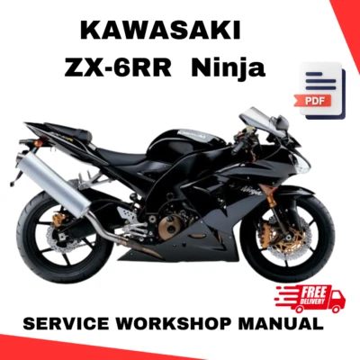 Kawasaki ZX6RR ZX-6R B1 Ninja 2003 - 2004 Workshop ServiceR Manual | PDF - CD - Image 1 of 4
