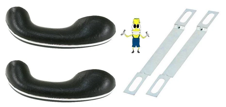 Empi reposabrazos negro para VW Bug/Escarabajo 1958-1967 manijas de almohadilla de puerta con soportes Foto 1 de 1
