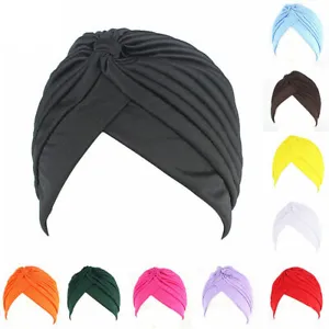New TURBAN style head wrap head cover hat bandana scarf hair loss cap chemo - Picture 1 of 24
