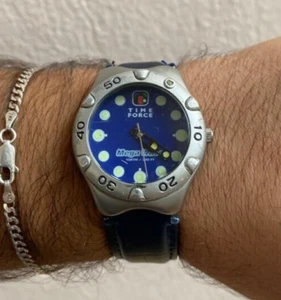 2010s Men's Time Force Mega Wave Reg. Design 6299 Quartz 100M WR 34mm Watch - Picture 1 of 12