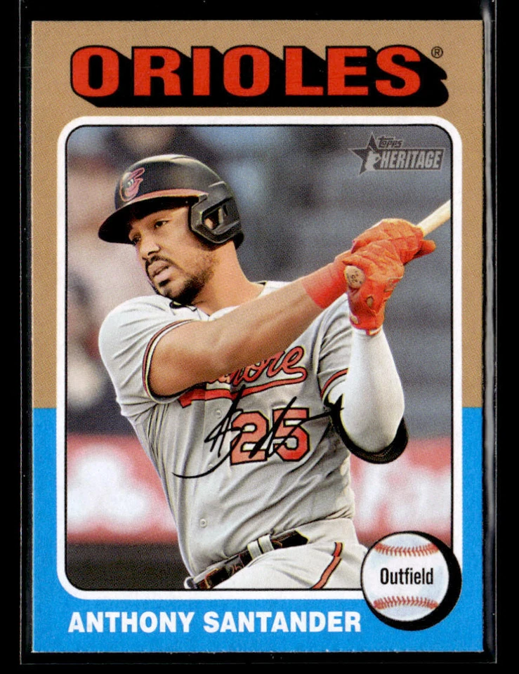 2024 Topps Heritage #9 Anthony Santander SP SHORT PRINT CARD Baltimore Orioles - Image 1 of 1