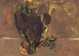 GEORG BASELITZ "Adler (Detail)" - HAND-SIGNIERTE Klapp-Kunstpostkarte - Bild 1 von 1