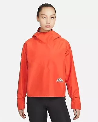 Nike Trail Gore-Tex Infinium Running Jacket Orange Womens Size Medium DM7565-861 • 84.99€
