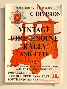 Fire Engine Rally Programme 1982 – Vintage Essex Brigade Fete A5 Southend UK - Picture 1 of 3