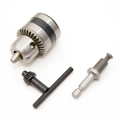 Zahnkranzbohrfutter 3/8x24UNF mit HEX-Adapter 1/4 Spannweite 1,5-10 mm - Bild 1 von 4