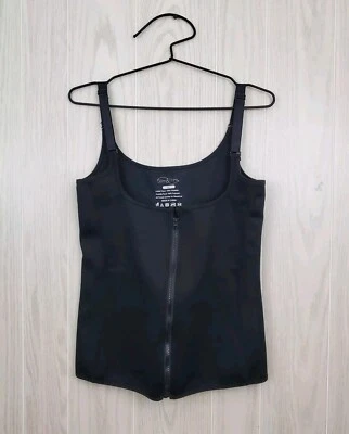 Tanque adelgazante de neopreno delgado y recortado talla XL negro liso 86183 correas ajustables Foto 1 de 4