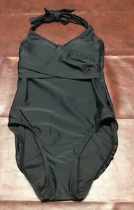 Time and Tru Womens S (4-6)  One Piece Swimsuit New With Tags Rich Black - Picture 1 of 6