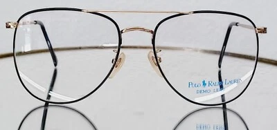 Gafas Polo Clásicas XIX 56-18 NUEVAS Ralph Lauren Metal Negro AVIADOR Foto 1 de 4