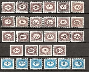 1947 Portomarken ANK 204 - 231 kompletter Satz (28) postfrisch ** - Picture 1 of 2