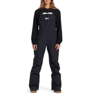 Pantalones de snowboard DC Valiant Shell con babero, pequeños para mujer, negros nuevos - Imagen 1 de 3