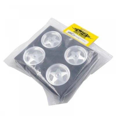 Drop Shipped, YEAH RACING ALUMINUM CNC 5 SPOKE RIM SET SILVER TAMIYA 4WD BUGGY - Image 1 of 4