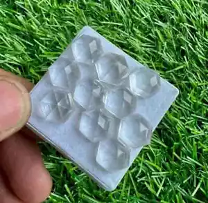 Natural Crystal Rainbow Indian Himalayan Quartz Gemstone 10MM Hexagon 10Pcs #S80 - Picture 1 of 3