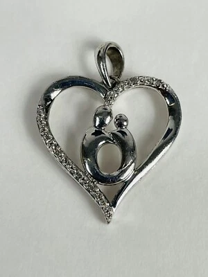 Colgante corazón madre e hijo plata esterlina 925 Alwand Vahan Foto 1 de 4