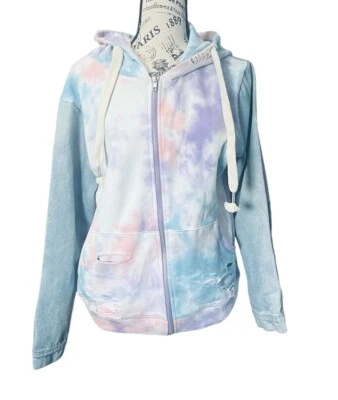 Sudadera con capucha Dance & Marvel Distressed Tie Dye con cremallera Foto 1 de 4
