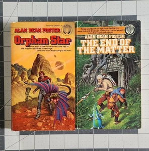 Alan Dean Foster 2 PB Book Lot, Orphan Star & The End Of The Matter, Del Rey SF - Picture 1 of 9