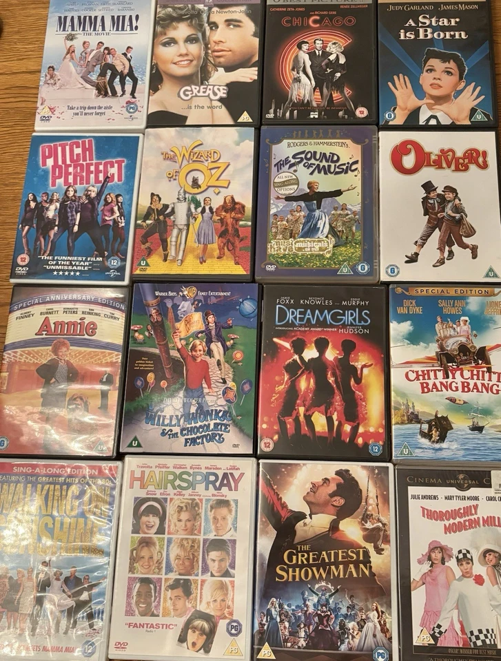 DVD Bundle 16 Musicals DVDs All In Good Condition Sound Of Music,Annie etc - Image 1 of 1