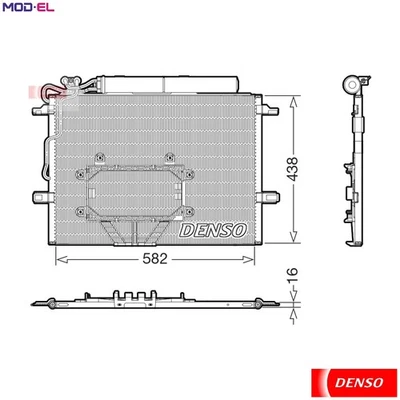 CONDENSER AIR CONDITIONING DCN17065 FOR MERCEDES-BENZ M 272.985 3.5L 6cyl 5.5L - Image 1 of 4