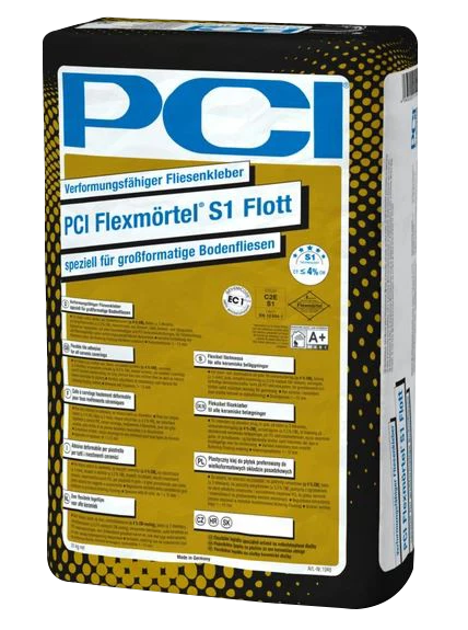 PCI Flexmörtel S1 Flott Verformungsfähiger Fliesenkleber - Grau, 20kg (1049)