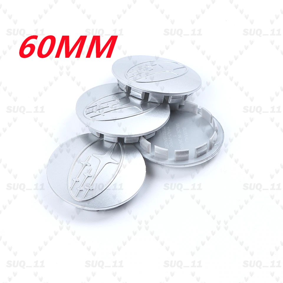4Pcs Gray 60MM/2.36in Wheel Center Caps For Crosstrek Forester - FIT MOST MODELS - Изображение 1 из 2