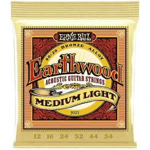 2003 Ernie Ball Corde per Chitarra Acustica Earthwood Media Leggera 12-54 Bronzo - Foto 1 di 8