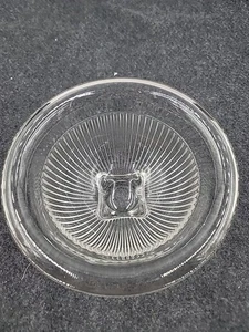 Vintage Federal Glas klar groß 9 7/8" gerippt Rührschüssel - Bild 1 von 4