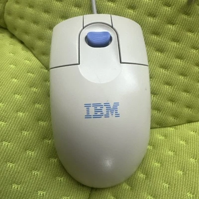 Vintage IBM Mouse MO09K PS/2 ScrollPoint II Ball Mouse TESTED - Image 1 of 4
