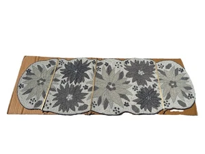 Handgewebter Tischläufer mit Perlen: florales Design, handgefertigter Tischläufer - Bild 1 von 4